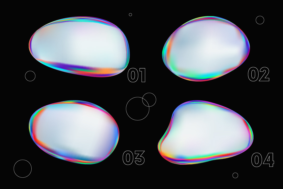 Holographic rainbow bubbles, an Object Graphic by MaximGertsen (Photo 2 of 7)