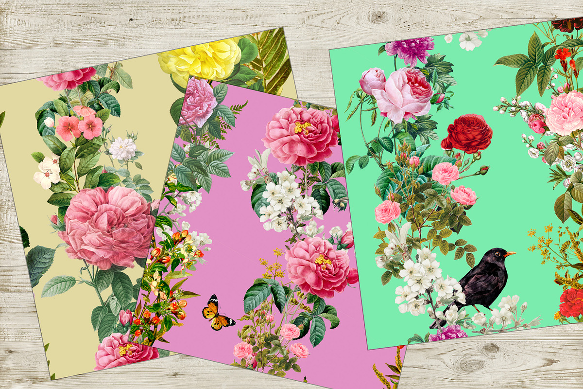 Pink  roses seamless patterns, a Pattern Graphic by NastiaDesignsPrints (Photo 10 of 10)