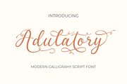 Adulatory - a Modern Font, a Script Font by Ali Hamidi (Thumbnail 1 of 9)