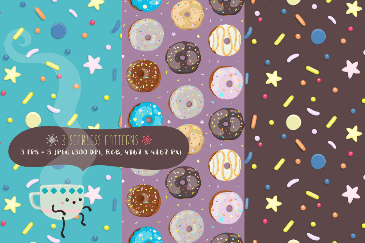 Donuts & Coffee. Graphic set, a Decorative Illustration by Good Genie (Photo 4 of 8)