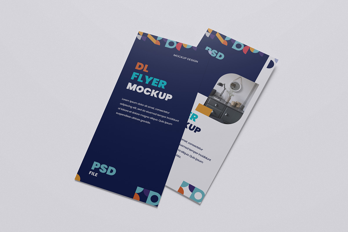 DL Flyer Mockup, an Advertising Mockup by xavier_studio (Photo 2 of 5)