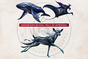 Crystal Beasts Fantasy Cliparts, a Decorative Illustration by ThatsDesignArt (Thumbnail 13 of 14)