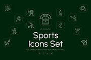Animated Sports Icon Art Set, an Outline Icon by Prosymbols (Thumbnail 1 of 4)
