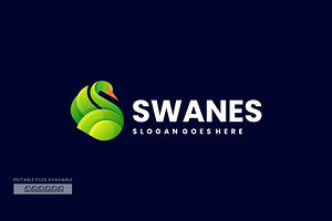 Swanes Gradient Colorful Logo, a Branding & Logo Template by ivan_artnivora