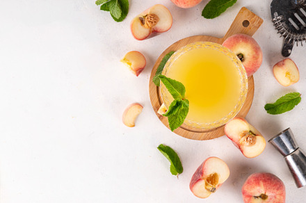 Flat peach martini or margarita or lemonade
