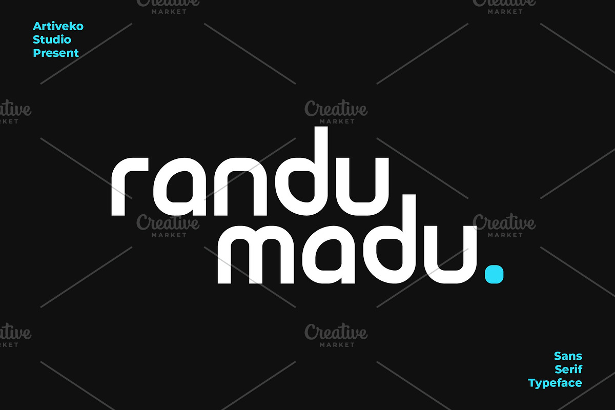 Randu Madu Logo Font, a Sans Serif Font by Artiveko (Photo 1 of 8)