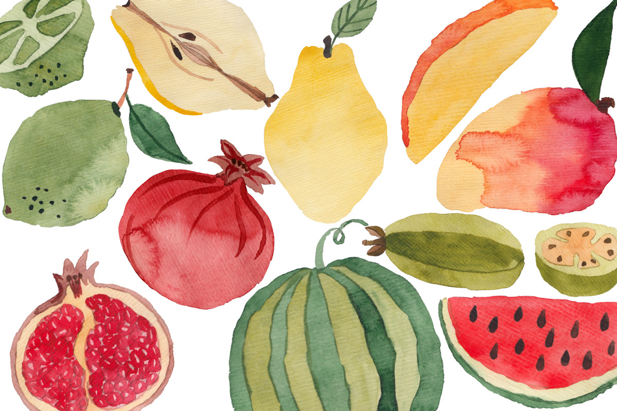 Watercolor fruit, an Illustration by risovanya (Photo 4 of 4)
