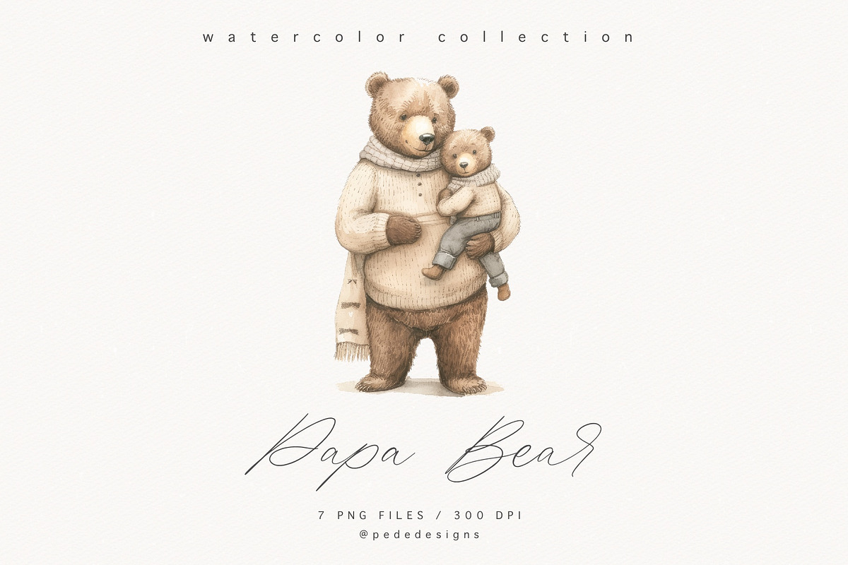 Papa Bear, an Animal Illustration by PeDe Designs (Photo 9 of 9)
