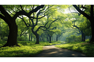 forest tree park ai generated, a Nature Photo by pikepicture