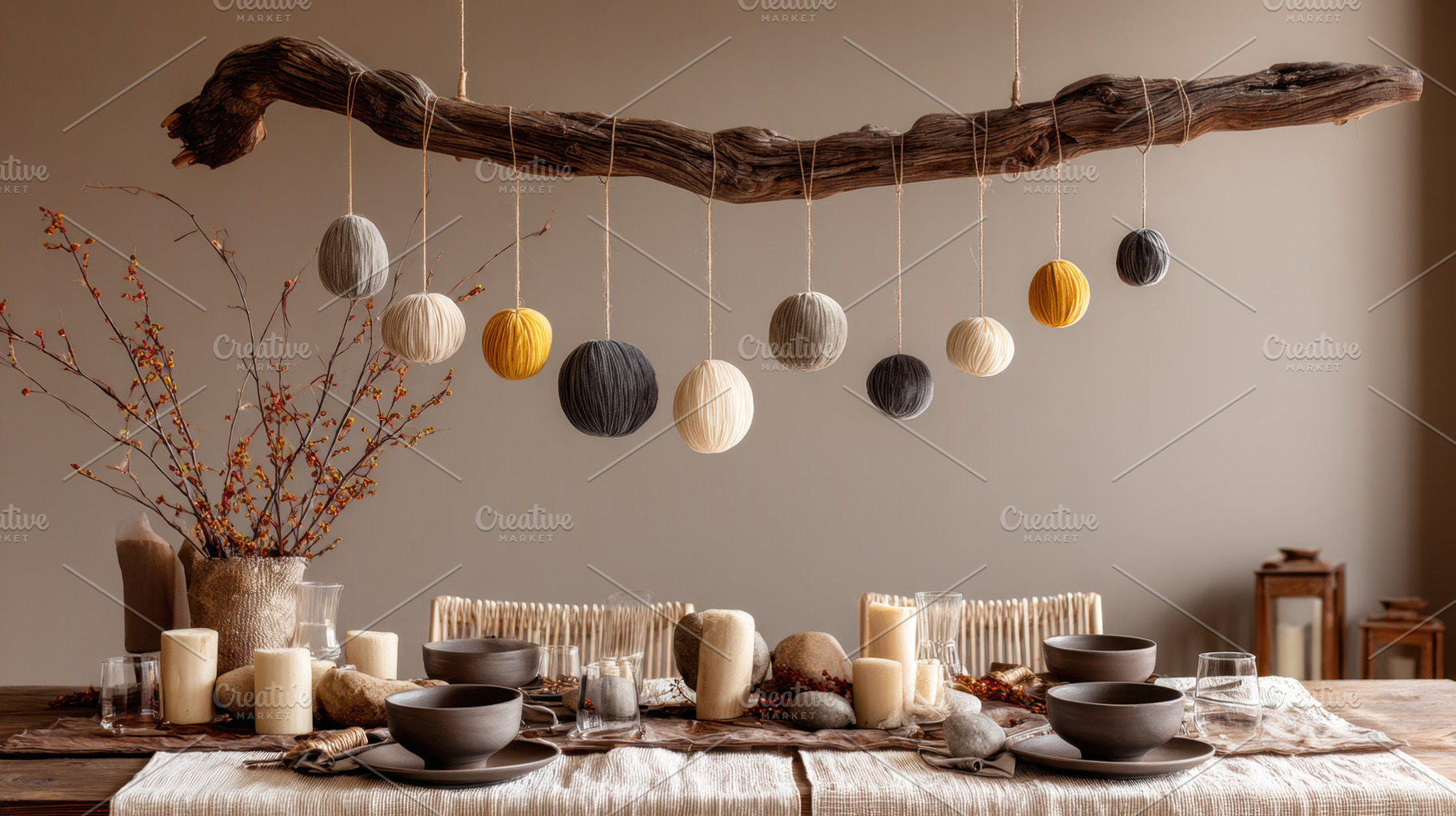 Stunning dining table setup, a Photo by Beautiful things