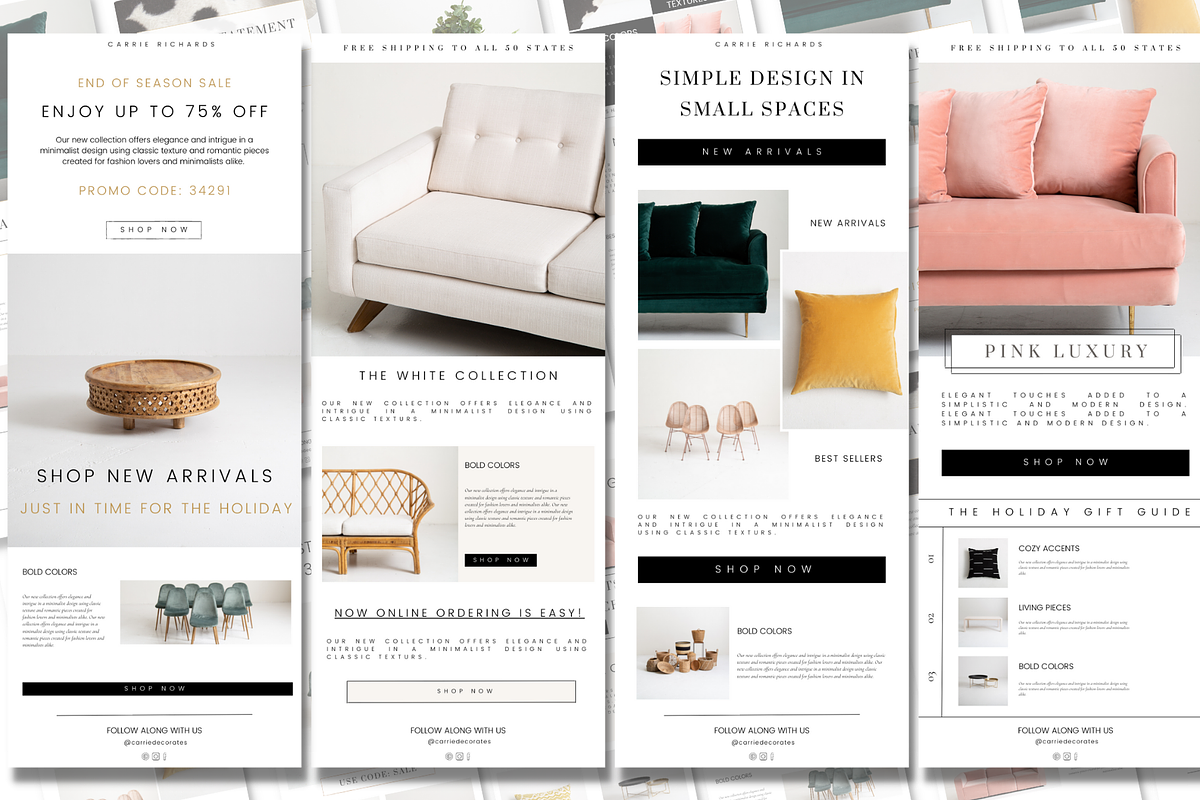 Carrie Newsletter Template, a Marketing Template by The Edits Shop (Photo 5 of 9)