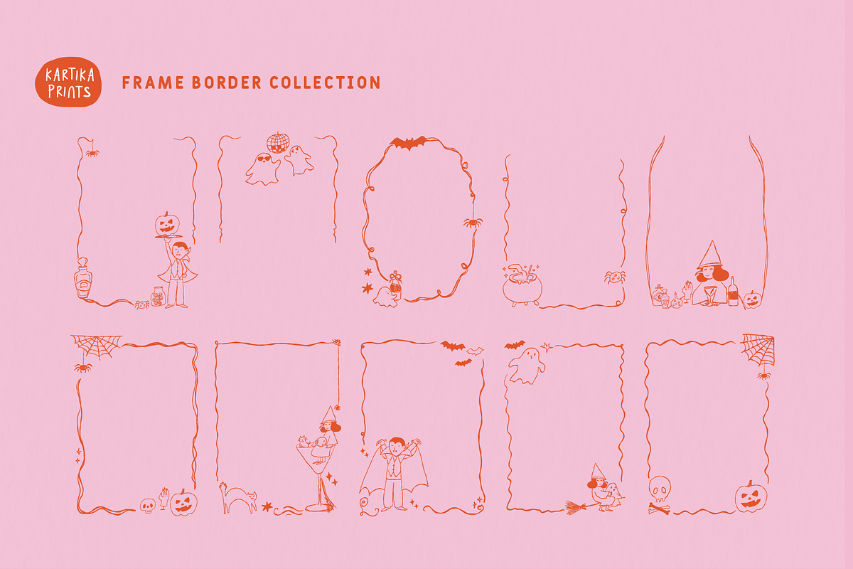 Halloween Clipart and Frames, an Illustration by Kartika Prints (Photo 10 of 11)