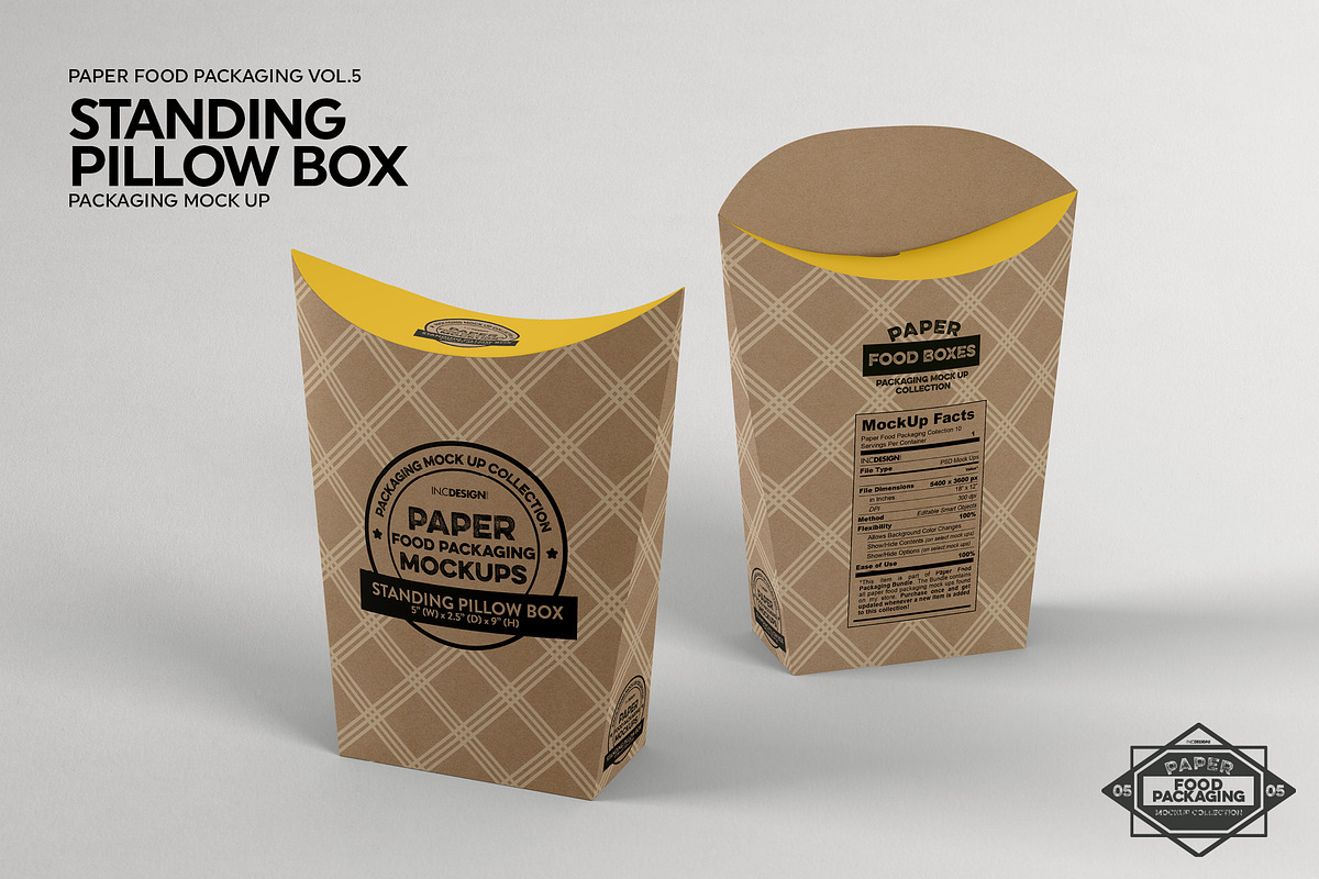 VOL.5: Food Box Packaging Mockups, a Packaging Mockup by INCDesign (Photo 2 of 21)