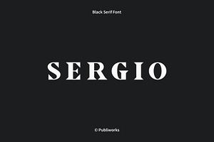 Sergio - Black Serif Font