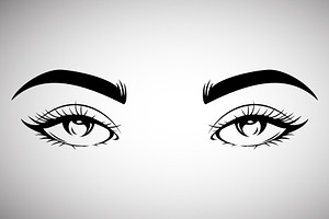 Girl's Eyes Silhouette art, an Object Graphic by Ghagra