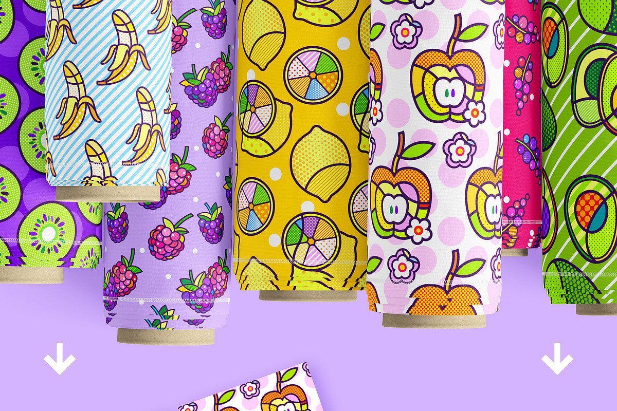 JUICY FRUITS Pop Art Collection XXL, a Food Illustration by Lilli Jemska Studio (Photo 3 of 5)