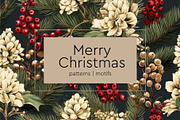 Christmas Patterns & Motifs, a Pattern Graphic by PREMIUMVECTOR (Thumbnail 1 of 8)