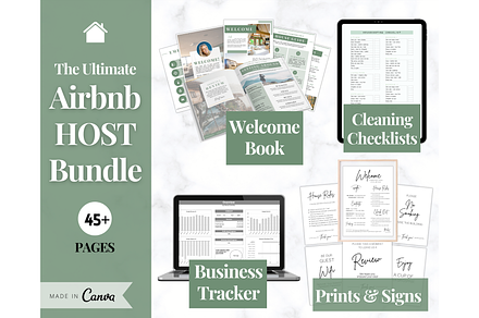 The Ultimate Airbnb Host BUNDLE!, a Poster Template by Templatables
