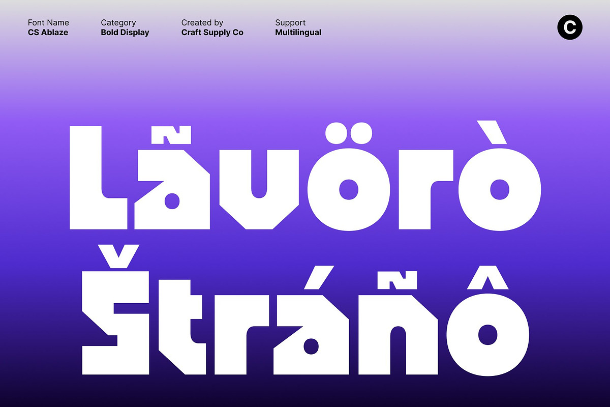 CS Ablaze – Bold Display Font, a Sans Serif Font by Craft Supply Co. (Photo 7 of 8)