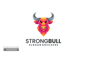 Strong Bull Gradient Colorful Logo, a Branding & Logo Template by ivan_artnivora
