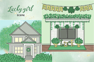 Saint Patrick's Day Scene, a Seasonal Illustration by GlamArtZhanna