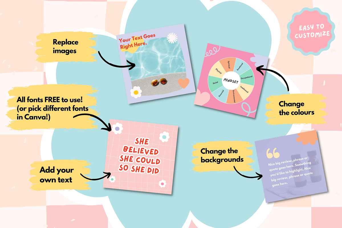 Colorful Instagram Post Template, a Social Media Template by Kurly Creative (Photo 9 of 11)
