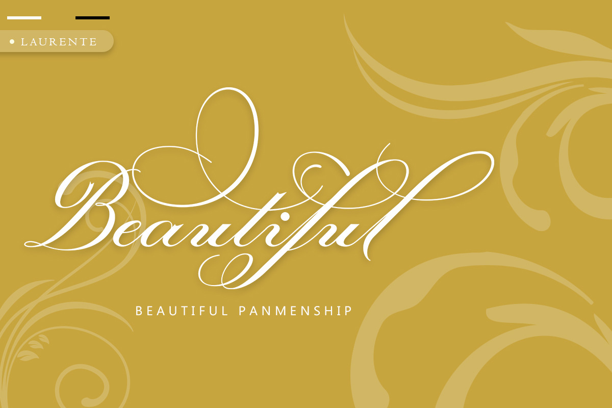 Laurente script, a Script Font by Slex Studio (Photo 2 of 10)