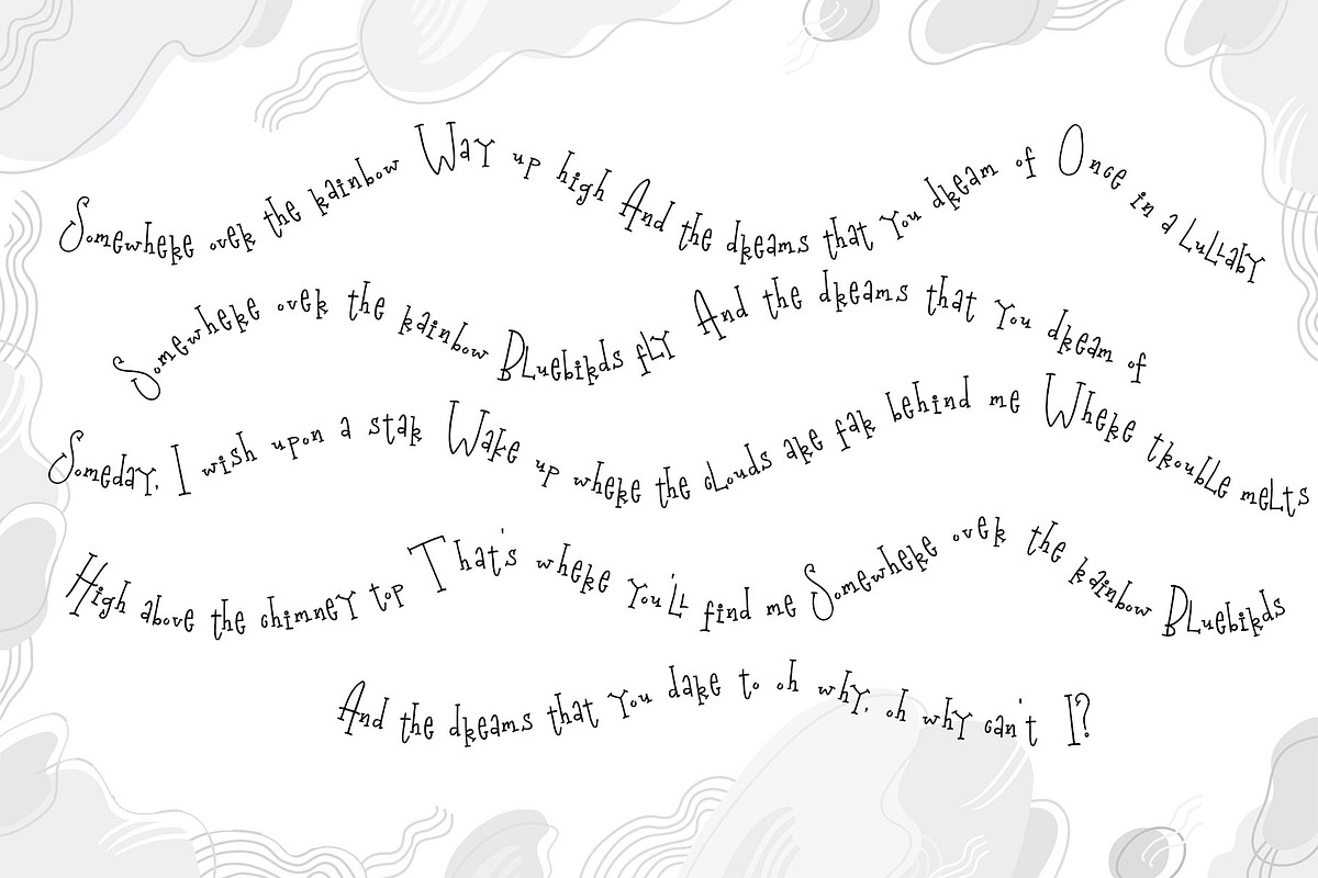 Milky River Cyrillic playful kids font preview 4