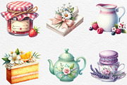 Summer Tea Party Set Clipart, an Illustration by Black Bird Studio (Thumbnail 3 of 6)