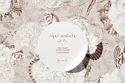 Beige Floral Paper Pack, a Pattern Graphic by paper aesthetic (Thumbnail 1 of 8)