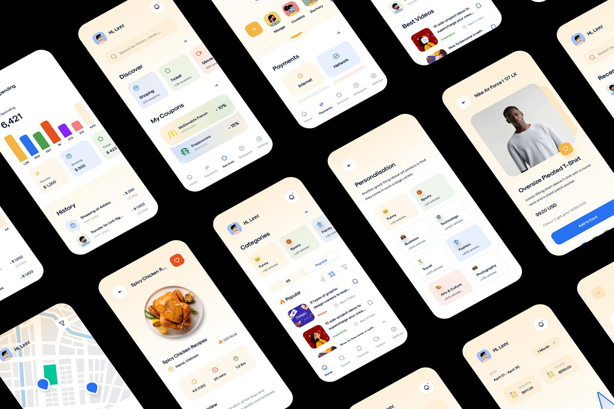 CaAll Dashboard & App UI Kit, an UI Kit Template by Creative Perspective (Photo 4 of 8)