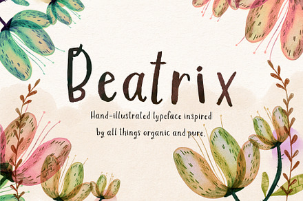 Beatrix Illustrated Typeface