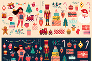 Vintage Christmas collection, a Decorative Illustration by MoleskoStudio (Thumbnail 4 of 11)