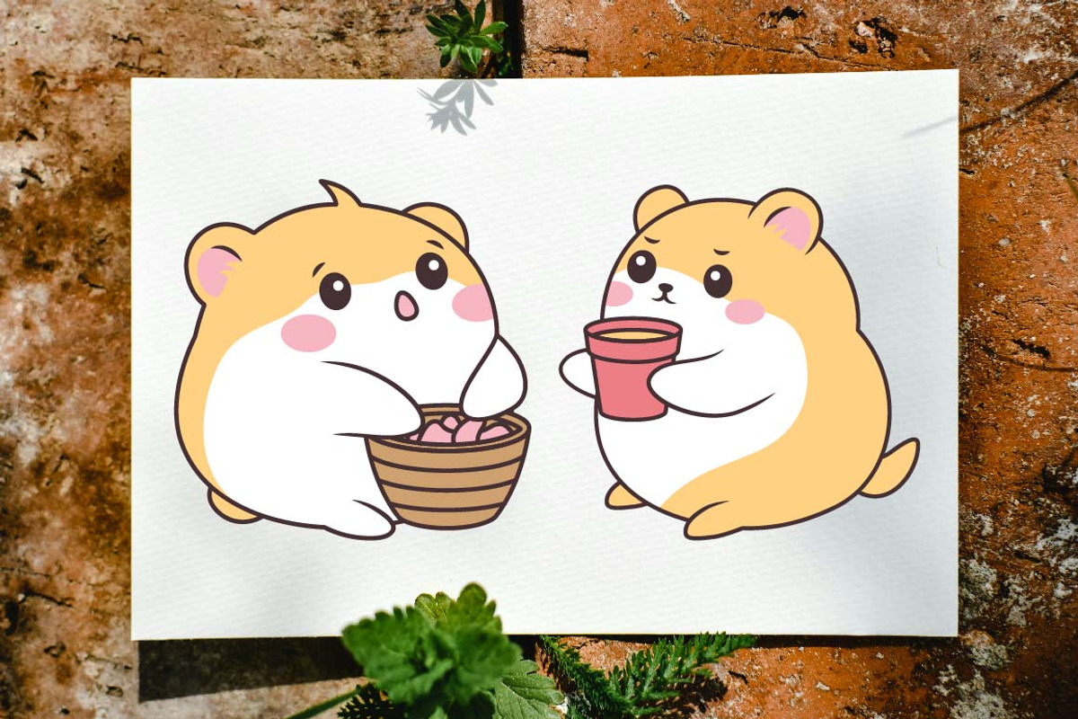 19 Cute Orange Hamster Character, an Animal Illustration by jongcreative (Photo 2 of 6)