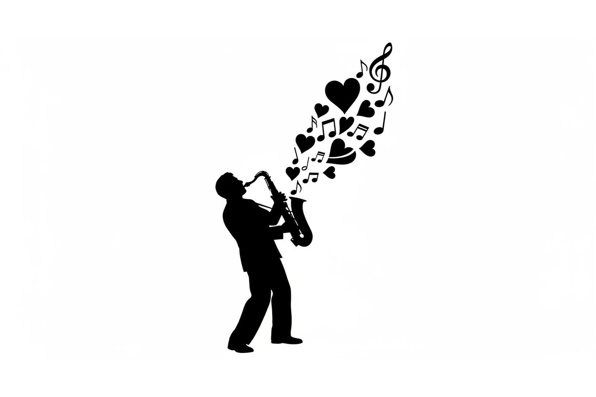 Saxophone Music Love Vector Bundle, an Illustration by Designs_River (Photo 13 of 51)