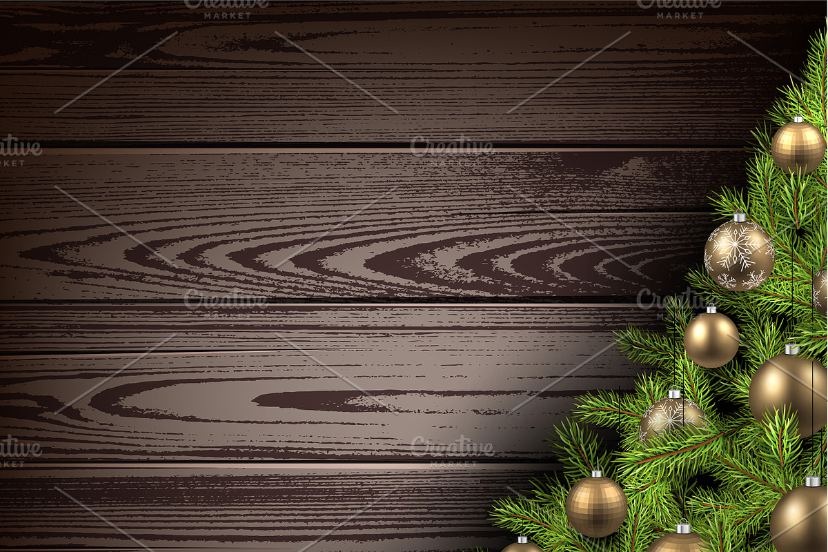 Big golden Christmas & New Year set, a Decorative Illustration by Vjom (Photo 4 of 30)