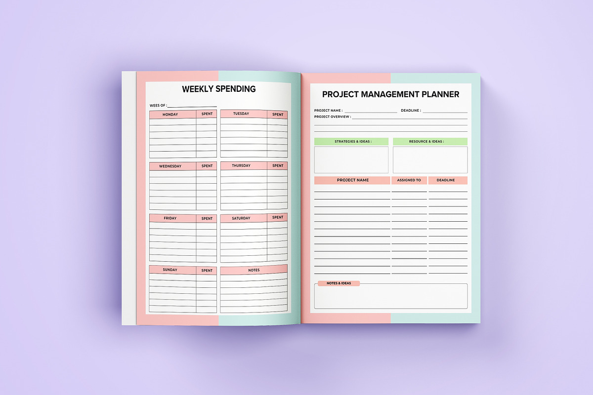 2025 Home Management Binder Canva, a Stationery Template by Designmela01 (Photo 3 of 5)