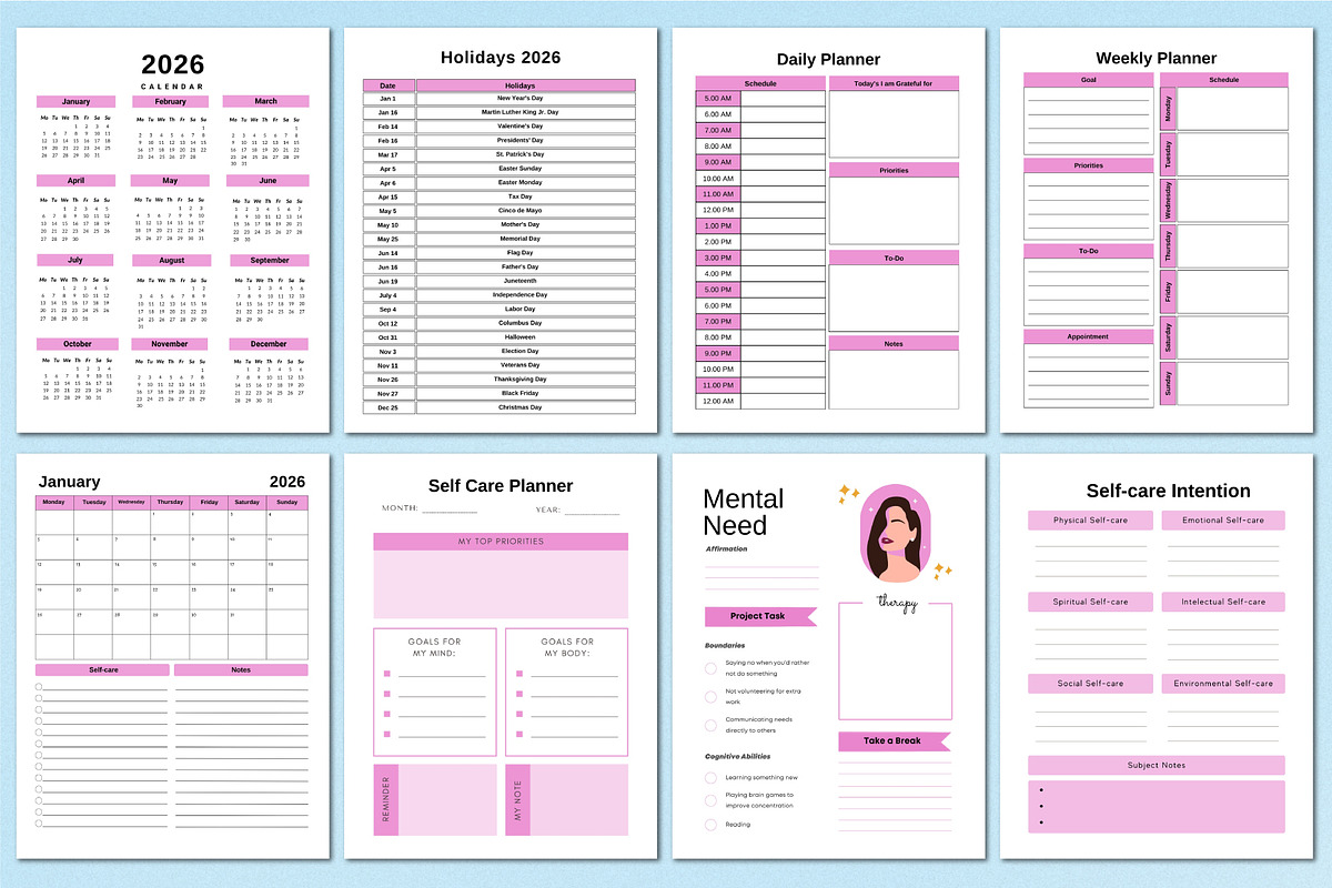 2026 Self Care & Wellness Journal, a Stationery Template by Shumaya (Photo 2 of 5)