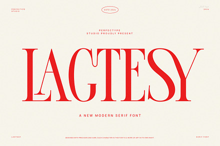 Lagtesy Elegant Serif Font, a Serif Font by Perfectype