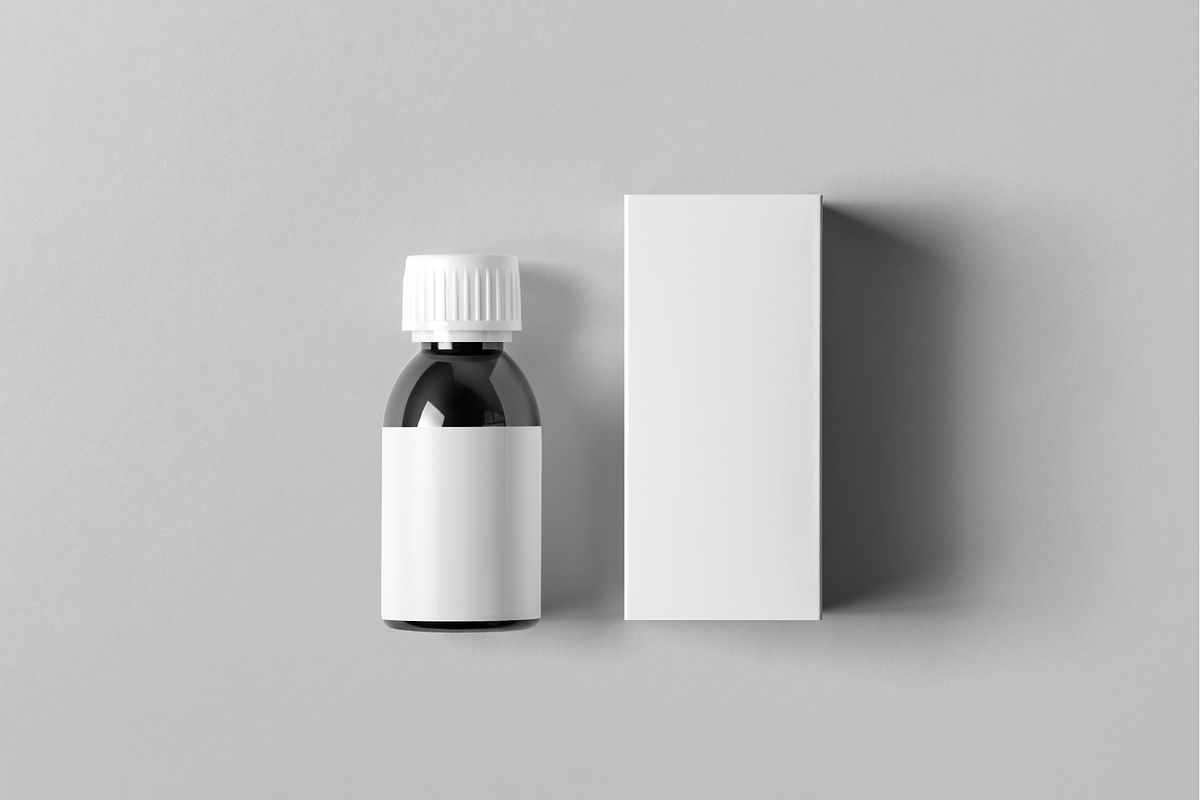 Supplement Bottle & Box Mock-up, a Packaging Mockup by BLISS DESIGN (Photo 4 of 4)