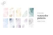 Watercolor Instagram Story Patterns, a Pattern Graphic by Chloe Leonard Studio (Thumbnail 2 of 6)