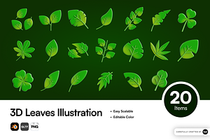 3D Leaves Illustration