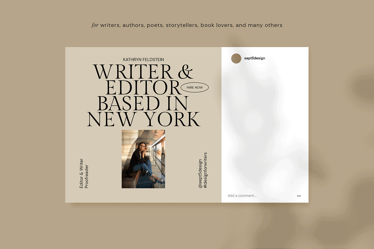 Writers Social Media Pack + Stories, a Social Media Template by September 5th (Photo 11 of 22)