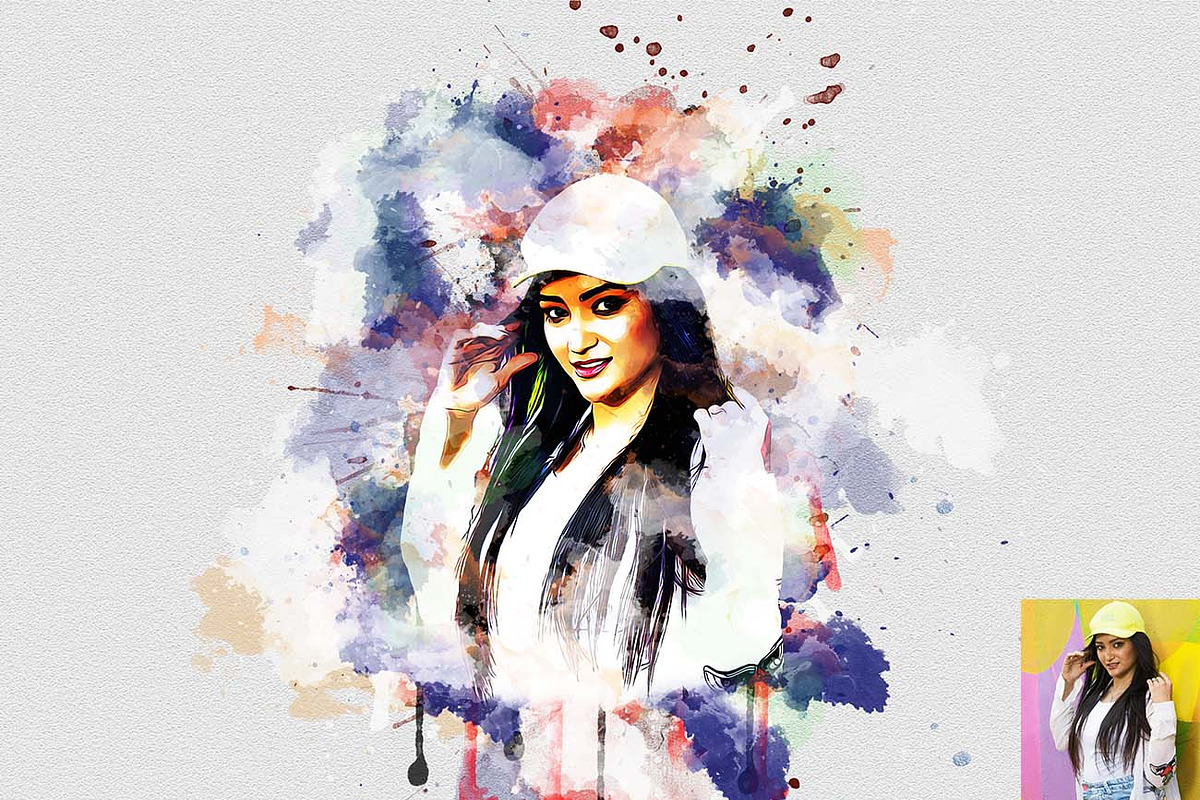 Vector Watercolor Art Ps Action, an Action Add-On by Studio Retouch