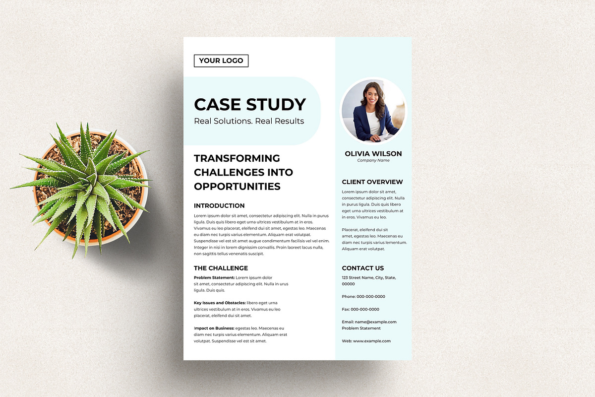 Minimalist Case Study Flyer, a Flyer Template by SmmrDesign (Photo 5 of 5)