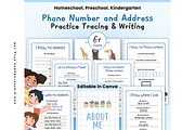 Kids Safety Info Address Number, a Print Template by PlannersByBee (Thumbnail 1 of 2)