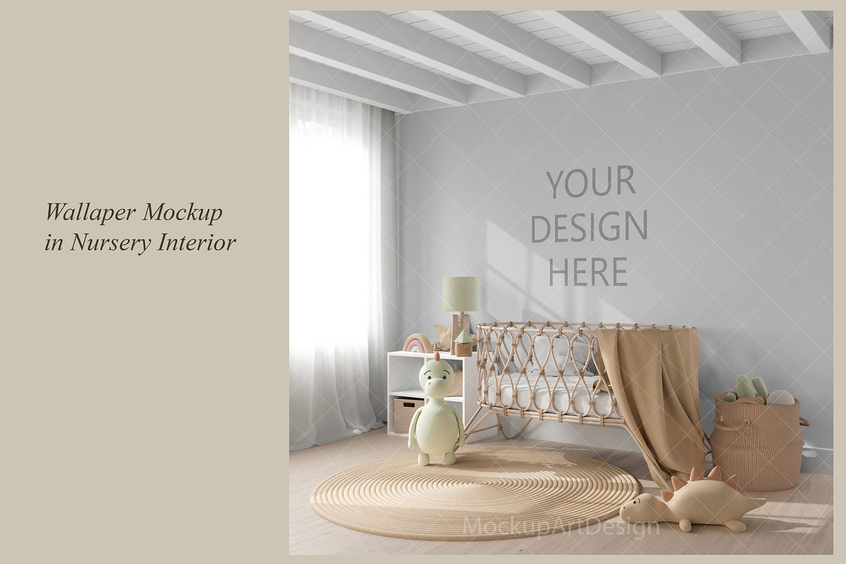Nursery Wallpaper Mockup, a Product Mockup by MockupArtDesign (Photo 1 of 5)