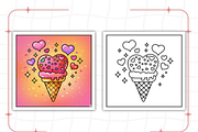 Hearts of Love Coloring Book, an Illustration by Ink Gallery (Thumbnail 5 of 9)