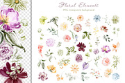 Summer Flowers Watercolor Clipart, a Decorative Illustration by LenArt (Thumbnail 14 of 14)