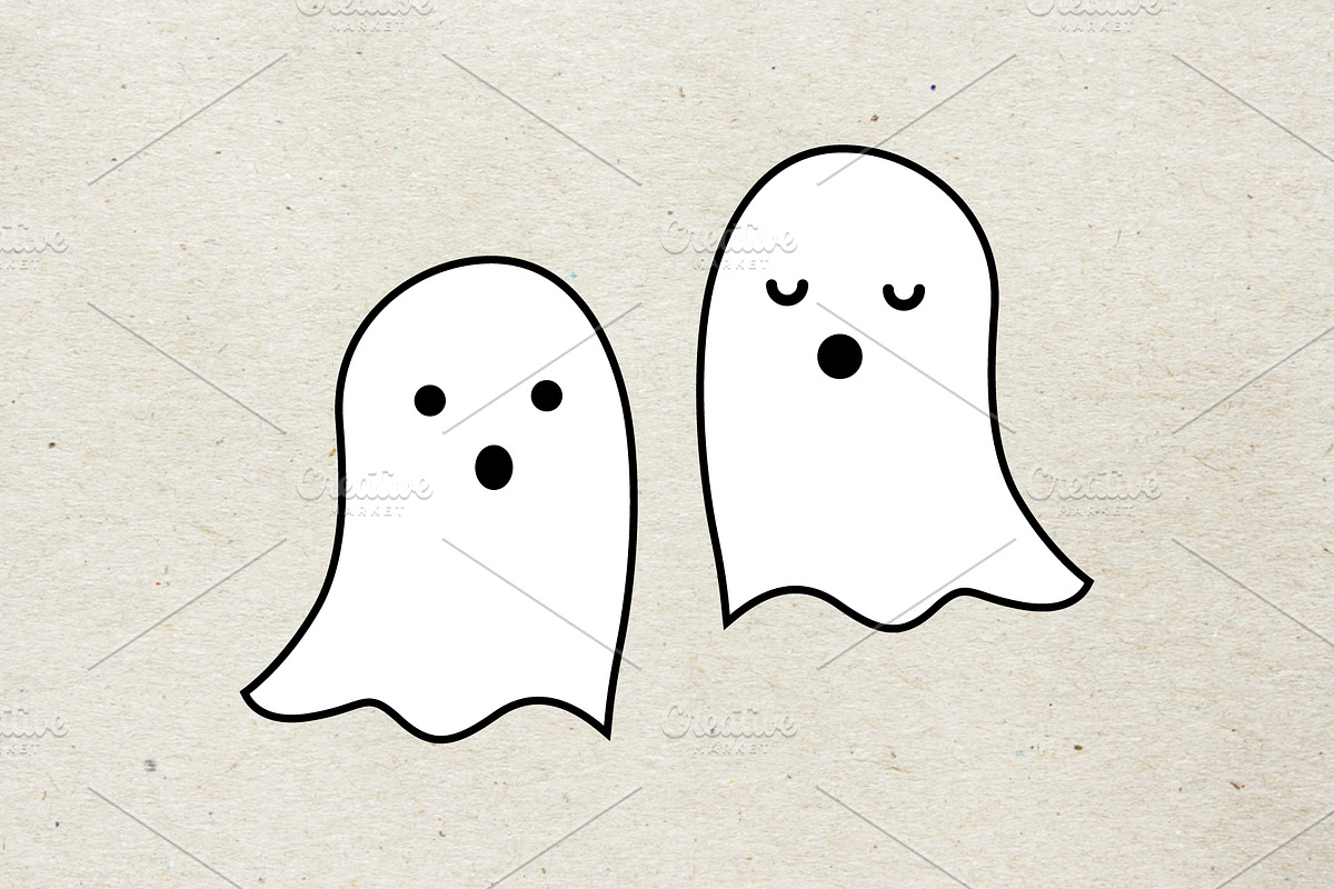 Cute Ghost Collections Set, a Decorative Illustration by Simply Factory